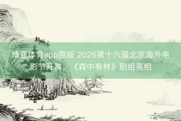 博亚体育app原版 2026第十六届北京海外电影节开幕，《森中有林》剧组亮相