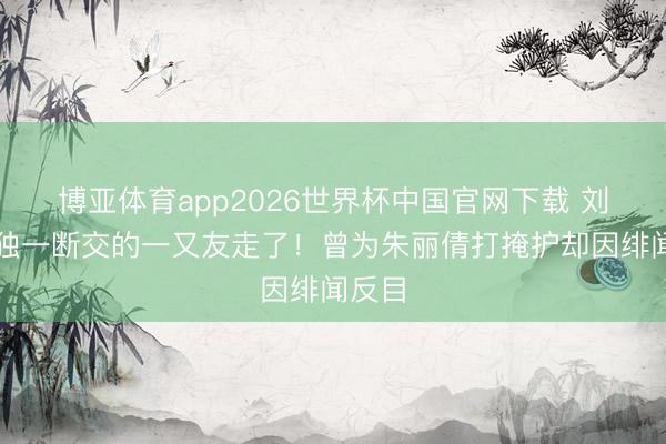 博亚体育app2026世界杯中国官网下载 刘德华独一断交的一又友走了！曾为朱丽倩打掩护却因绯闻反目