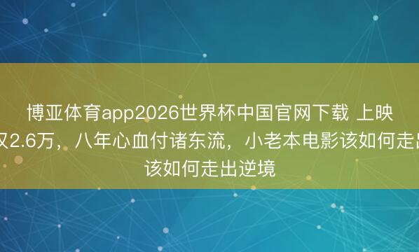 博亚体育app2026世界杯中国官网下载 上映10天仅2.6万，八年心血付诸东流，小老本电影该如何走出逆境